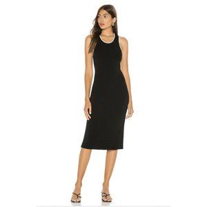 Rag & Bone Nora Dress Black Midi Cut Out Sleeveles